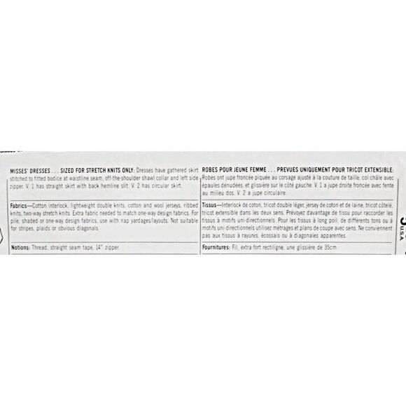 Simplicity 8491 Sewing Pattern Misses Dress Off the Shoulders Retro Look Womens - Picture 4 of 4